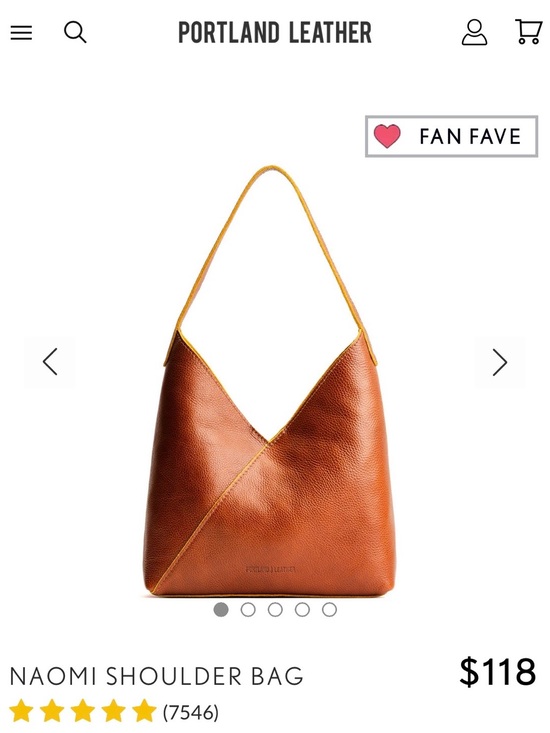 Portland Leather Handbags - Portland Leather Large Naomi Shoulder Bag in Cognac Brown NWT!